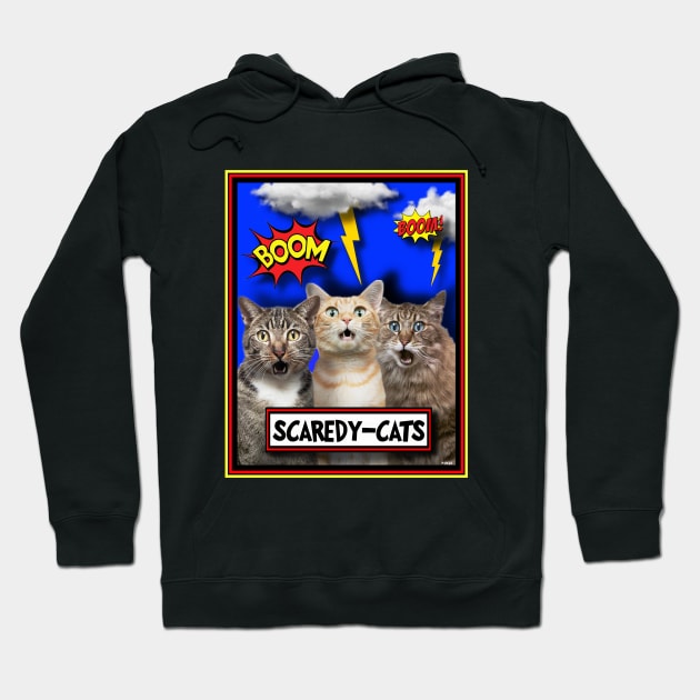 SCARED FREAKED OUT CATS Hoodie by PETER J. KETCHUM ART SHOP